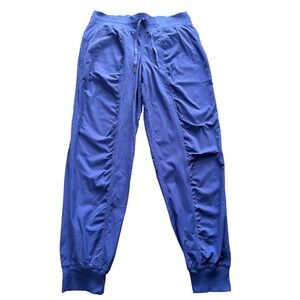 Lululemon Beyond the Studio Jogger Blue Pinstripe Textured Pants Womens 10